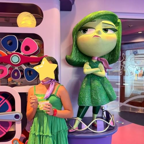 Women Square Neck Scarf Purple Satin Scarf Neckerchief for Halloween Retro Women Girls Costume Accessory4