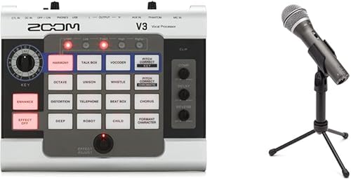 Miniatura 14 de Zoom Procesador vocal V3, pedal de efectos vocales, armonía de 3 partes, corrección de tono, 16 efectos de grado de estudio, alimentado por batería
