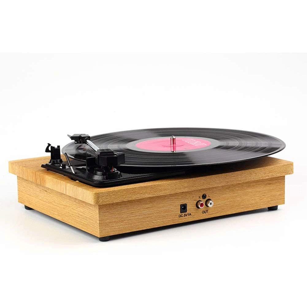 Giradischi retrò per Dischi in Vinile da 33/45/78 Giri, Giradischi a Cinghia Bluetooth con Stereo Hi-Fi Integrato, Piccolo Mini Lettore Tablet, Giallo