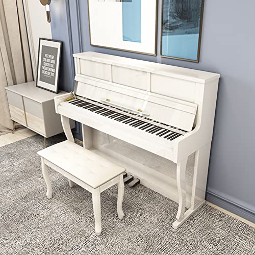 Piano numérique 88 touches pleine taille clavier à action marteau lourd clavier de piano avec banc, support de meuble, USB/MIDI Home Piano numérique for débutant et professionnel (Color : White) - Les Beatles, Paul McCartney, John Lennon, RIngo Starr, George Harrison Piano numérique 88 touches pleine taille clavier à action marteau lourd clavier de piano avec banc, support de meuble, USB/MIDI Home Piano numérique for débutant et professionnel (Color : White) – Image 3