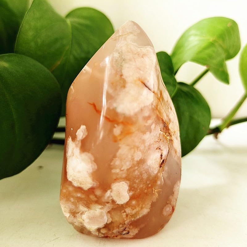 Amazon.co.jp: 天然水晶の原石 天然石クリスタル桜瑪瑙炎家の