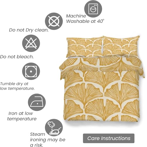 Housse de couette de qualité supérieure ginkgo 200x200 cm douce