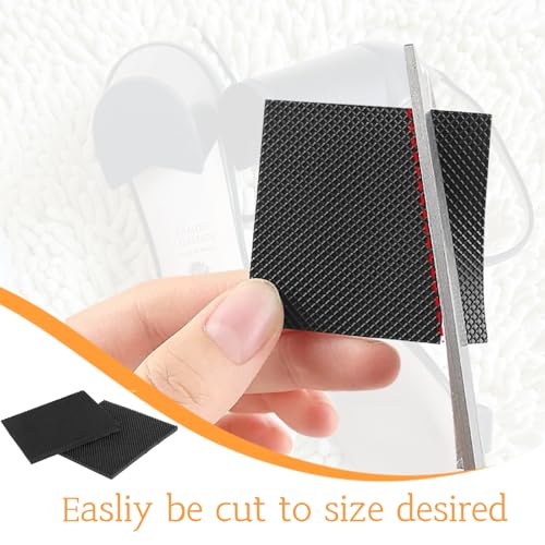 Image of Square Rubber Sole Sheet, Shoe Sole Repair Material for Shoe Heel, 5 /32 Inch Thick, Black, 4 Patches