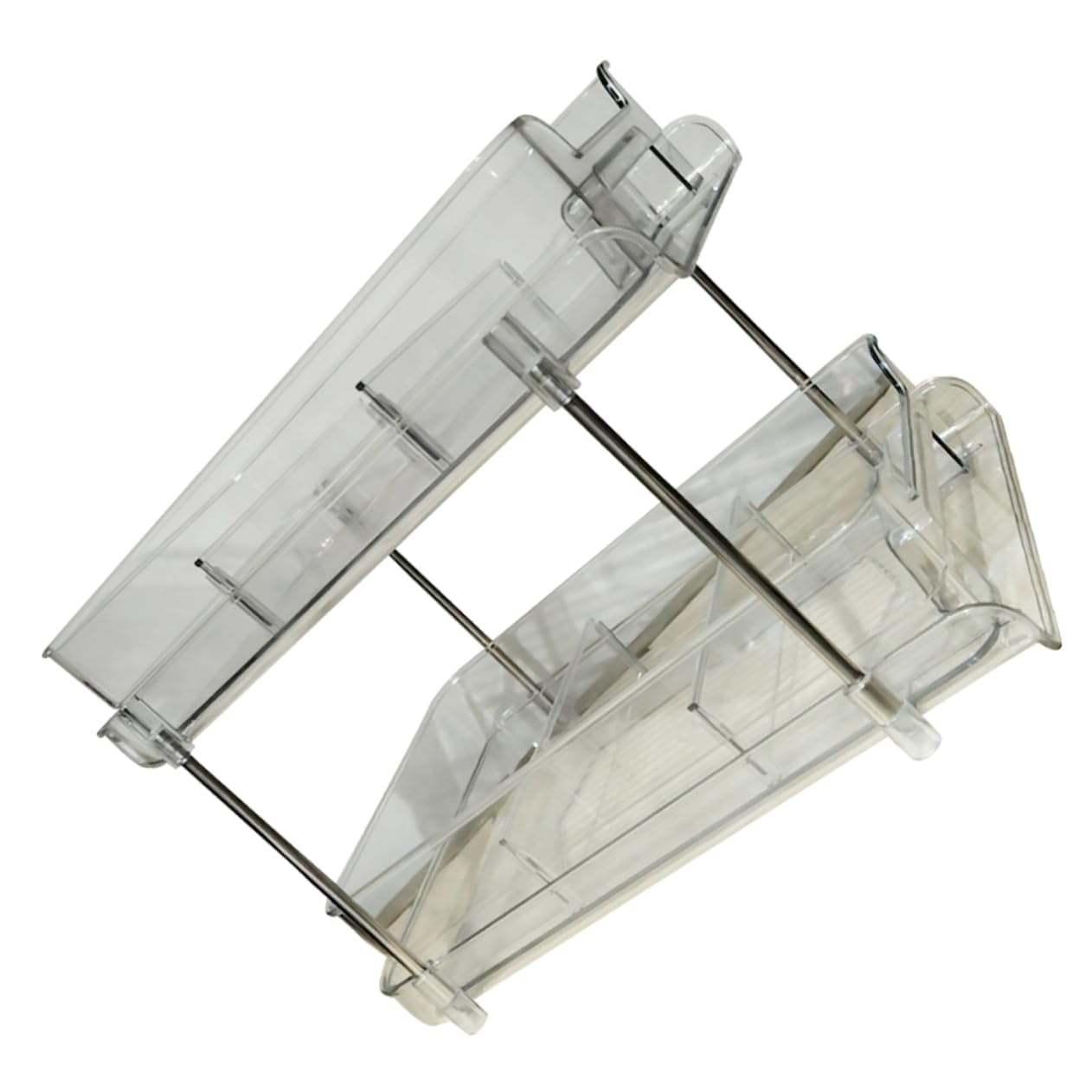 ERINGOGO Kitchen Organizer Bins Under Sink Drawer Organizer 2 Tier Plastic Easy to Find Organizing