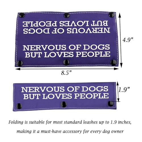 Funny Nervous Dog Leash Sleeve Nervous of Dogs But Loves People Leash Wrap Friendly Dog Gift (But Loves People) - Image 2