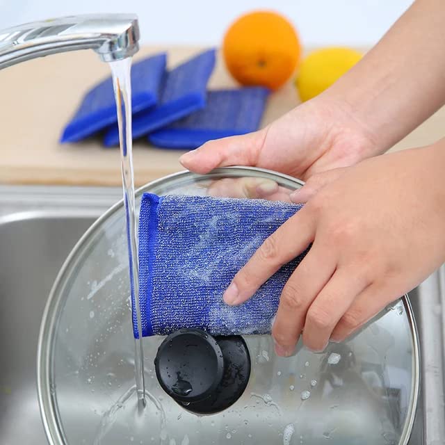 KBS Sponge Wipe Scrubber pad (Pack of 4) for Dish Washing Cleaning Accessories Items Bathroom Toilet Tiles Cleaning Products Tools(Multi Color) 1