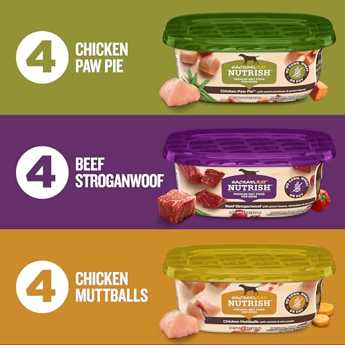 Nutrish Hearty Recipes Wet Dog Food Variety Pack, 8 oz. Tubs (Rachael Ray) - image 4