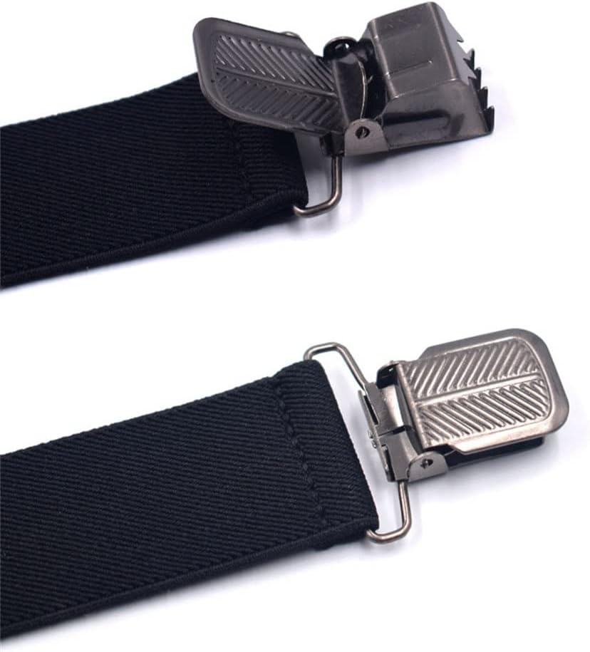 Adult Men's 4 Clip Elastic Straps 3.5 Cm Strap Suit Trousers