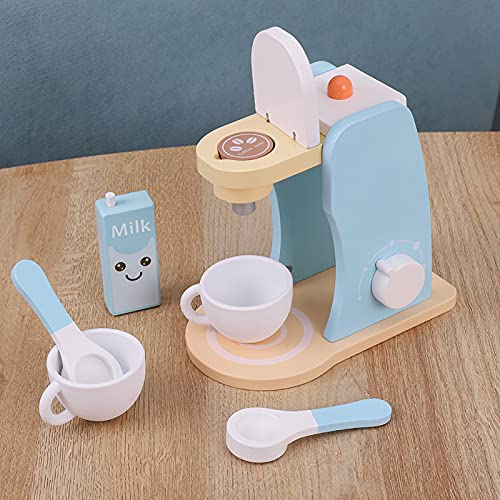 LHZMD Zubehör Kinderküche Holzspielzeug Kinderspielzeug Ab 2 3 4 Jahre Kaffeemaschine Spielküche Zubehör Geschenke Für… – Bild 3