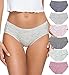 Wealurre Viscose Cotton Bikini Women's Breathable Panties Seamless Comfort Underwear(Stripe 2,S)