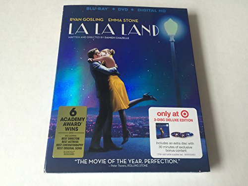 LA LA LAND 3-Disc Deluxe Limited Edition Target Exclusive -  Blu-ray, Rated PG-13, Damien Chazelle