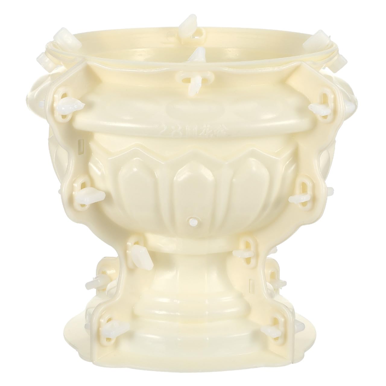Moule à pot de fleurs en plastique beige de style européen pour loisirs DIY