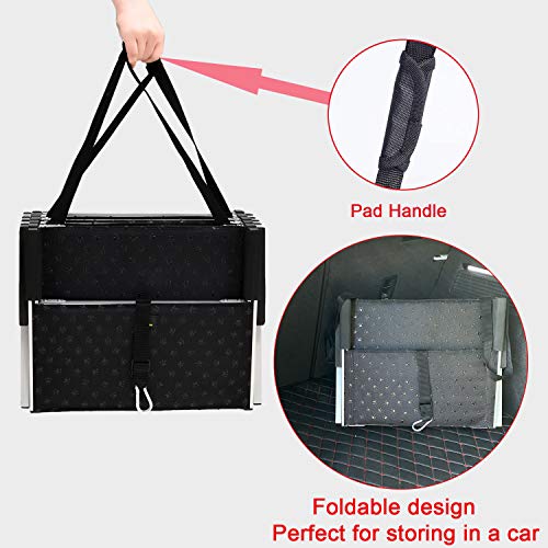 Portable Dog Stairs for Large Dogs, Foldable Aluminum Lightweight Pet Ramps,Accordion Pet Ladder Dog Car Steps with Non-slip Surface for High Beds, Trucks, Cars and SUV, Supports 150-200 lbs,5 Steps - Thumbnail 6