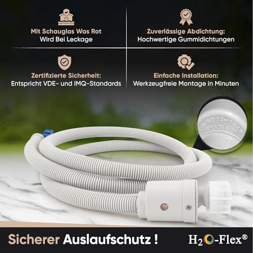 Aquastop Schlauch/Aquastop/Sicherheitszulaufschlauch für Waschmaschine und Geschirrspüler, 2m