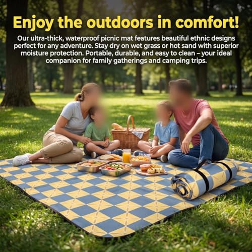 Couverture de pique-nique 200x200 cm tapis de parc imperméable