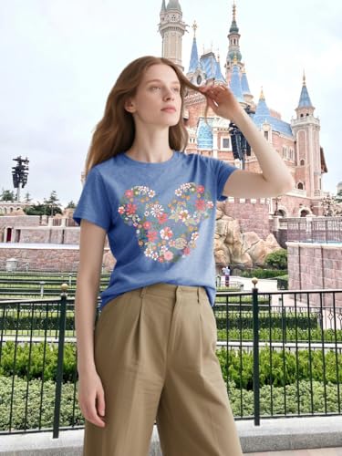 Image of Magic Kingdom Castle Shirt Holiday Short Sleeve Boho Clothes for Women
