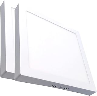 2 plafones cuadrados 20W 1800lm blanco f