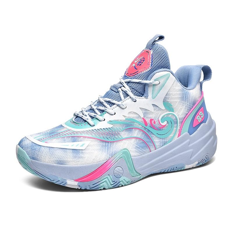 Zapatillas de Baloncesto Unisex caña Alta con Malla Transpirable y Antideslizante, Botas Deportivas Entrenamiento Moda Zapatos para Caminar