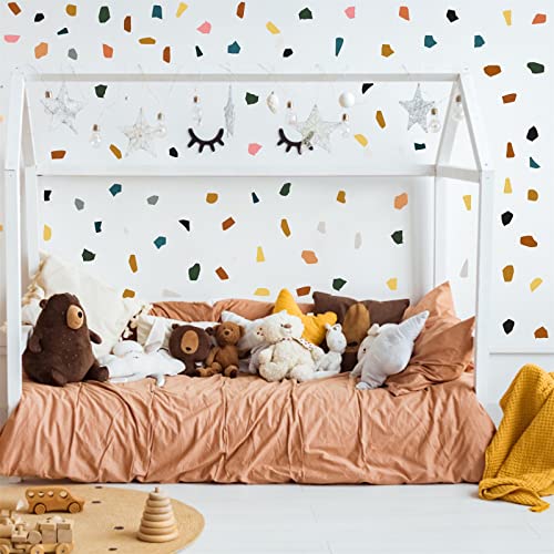 Terrazzo Wall Stickers Boho Wall Stickers Irregular Polka Dot Wall Stickers Abstract Modern Wall Decals Geometric Stone Wall Stickers For Living Room Bedroom Decor (Stone 2) #TOP1