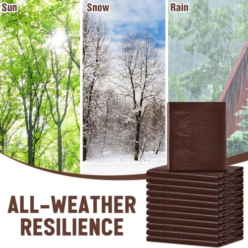 Image of 12 Pack 6 x 8 ft Brown Tarps Heavy Duty 5.5 Mil Waterproof Durable, Water Resistant, Rip & Tear Proof, Reinforced Edges, Multipurpose Firewood, Farm, Camping, Roof, Boat & Emergency Shelter