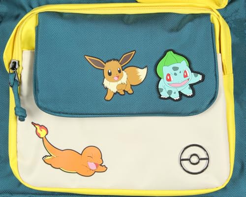 Bioworld Pokemon 16" Backpack Pikachu Eevee Charmander Squirtle Bulbasaur Utility Travel Laptop Multipurpose Backpack3