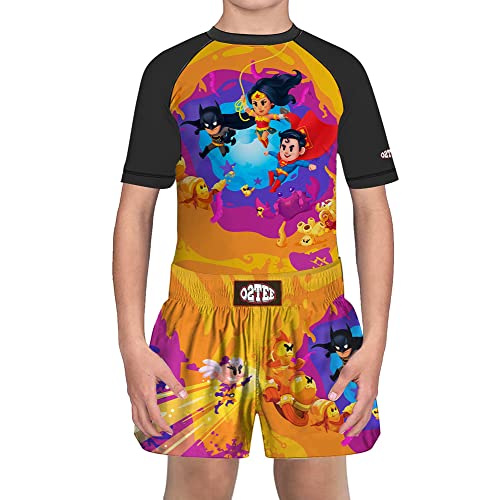 O2Tee Boys Boxing Shorts Boxer Trunks Compression Base Layer Tights For Wrestling cover