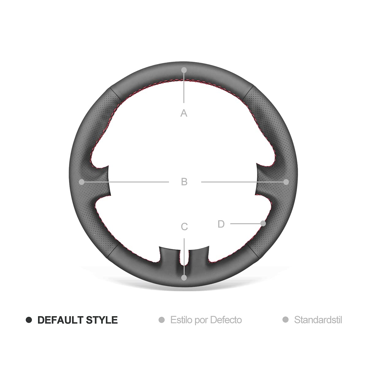 MEWANT Funda de Volante para Renault Clio 3 2005-2012 / Accesorios para Renault Clio | Renault Clio 3 2005-2012 / Renault Clio Transpirable Para Volantes Calefactados Duradero
