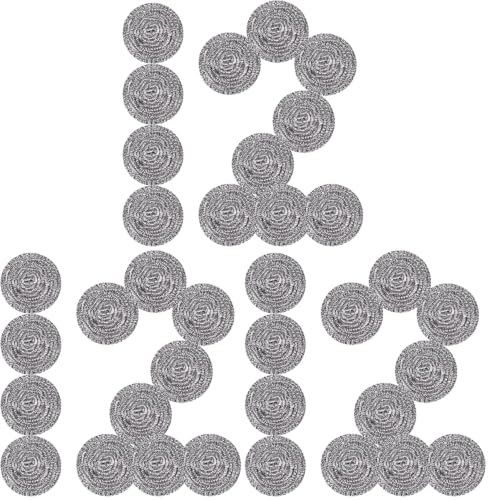 Image of Stainless Steel Scrubber Scrubbing Scouring Pad Sponges Clean Pot Pan and Steel Wool for Kitchen Bathroom (Pack of 3)