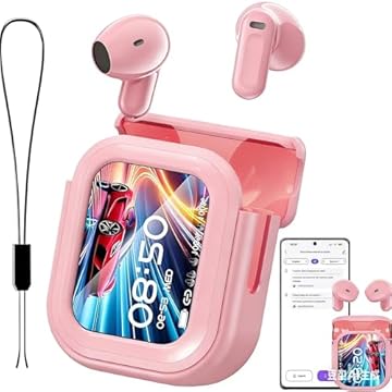 Fone de Ouvido intra-auricula Esportivo Sem Fio Bluetooth com Caso de Carregamento TWS Estéreo com cancelamento de ruído XT62- Rosa