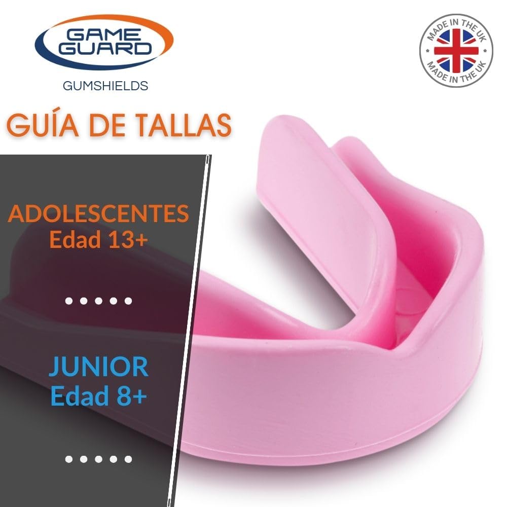GAME GUARD protector bucal para hervir y morder/protector de encías - protector bucal moldeable/protectores de encías - júnior/niños/jóvenes - Aprobado por CE, deportes escolares, fútbol, rugby — view 4