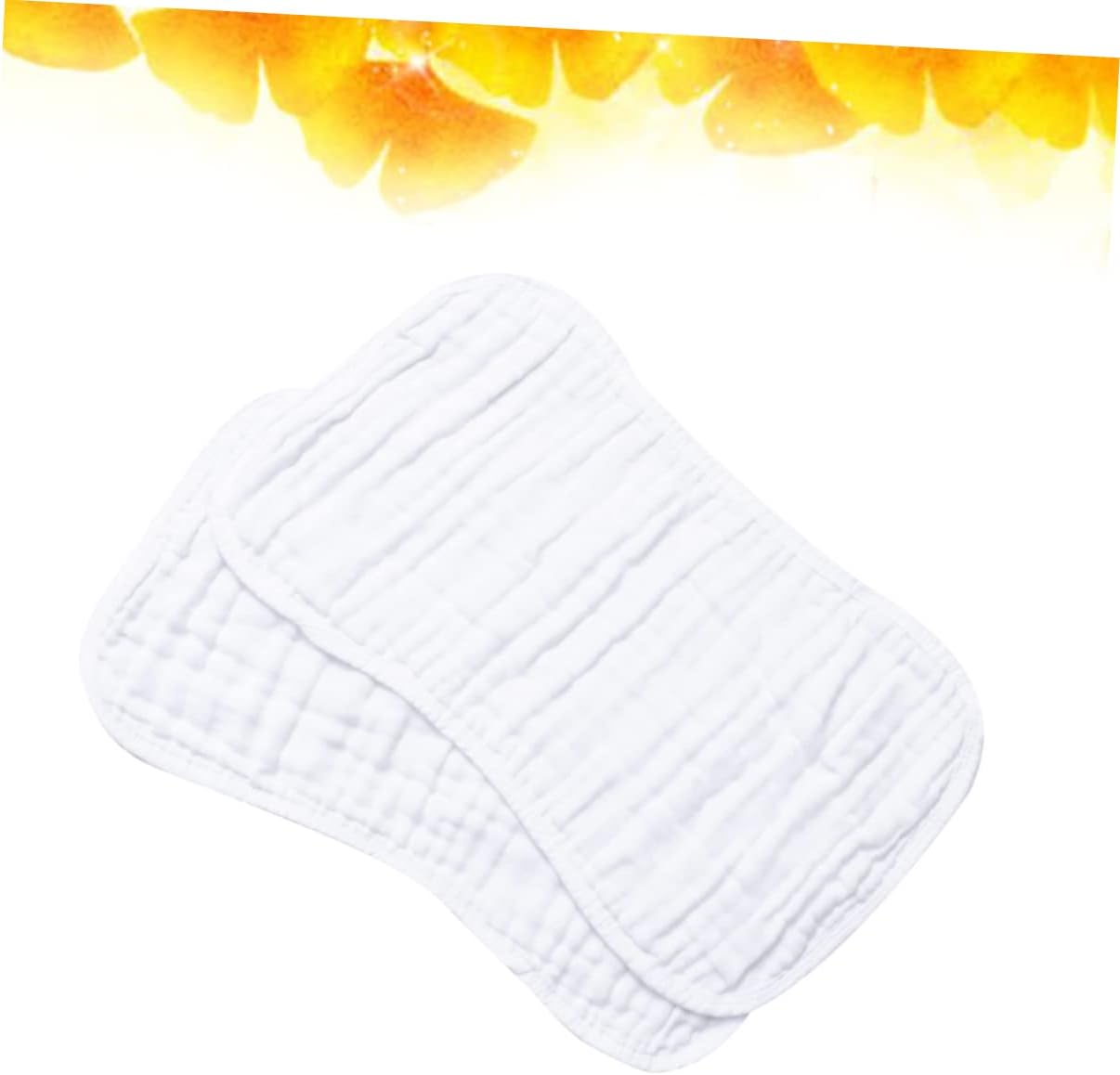 Kisangel 2pcs Burping Towels Gauze Spitting Pads for Boy Girl Soft and Absorbent Shoulder Cushions for Newborns White