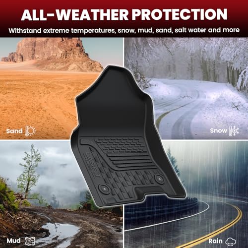 Image of LASFIT Floor Mats for RAM 1500 Crew Cab 2019-2024 with Under-Seat Storage