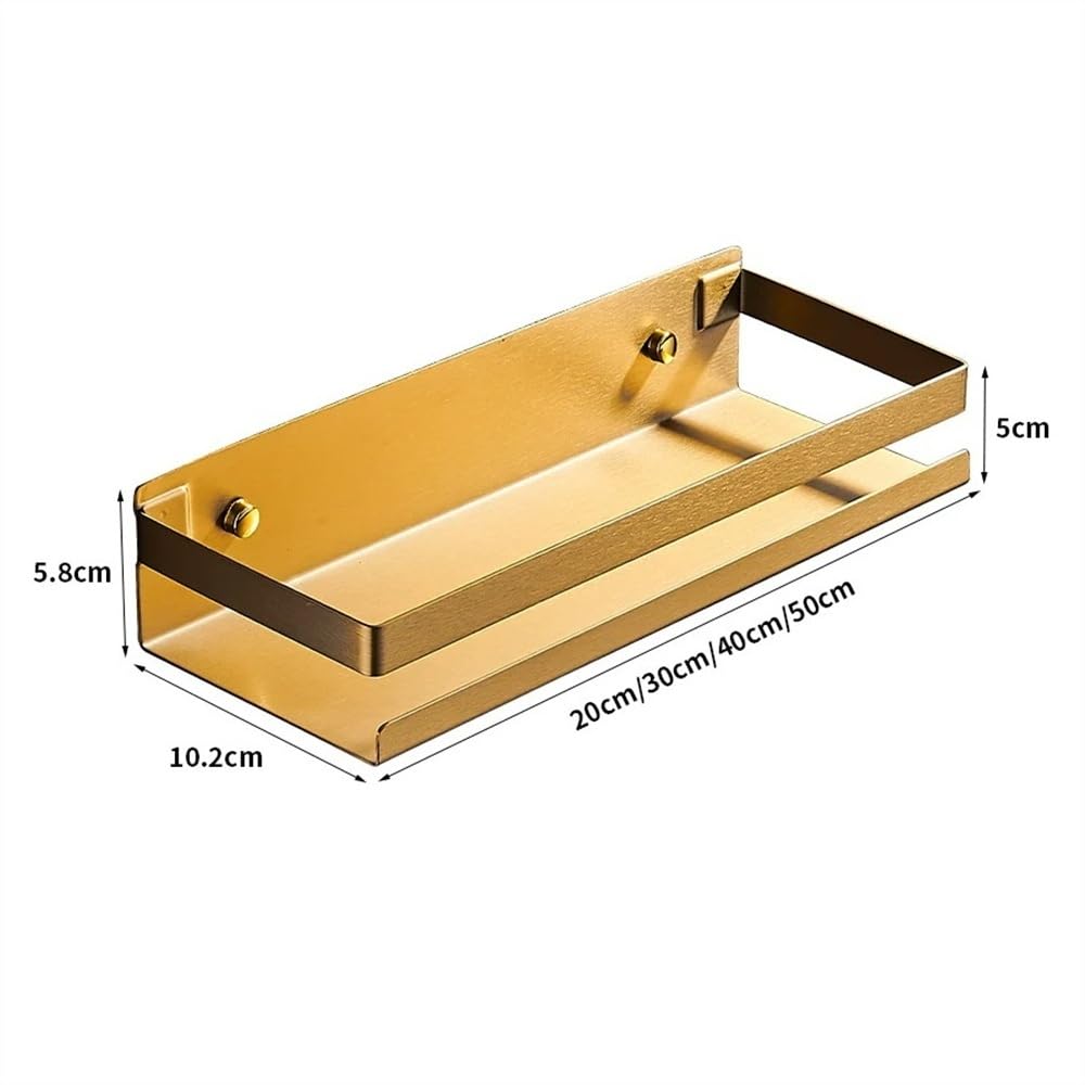 Repisas Para Baño Estante de ducha de acero inoxidable, moderno estante de ducha mate de 20 a 50 cm, organizador de estante de ducha de metal rectangular montado en la pared, accesorios de baño Estant