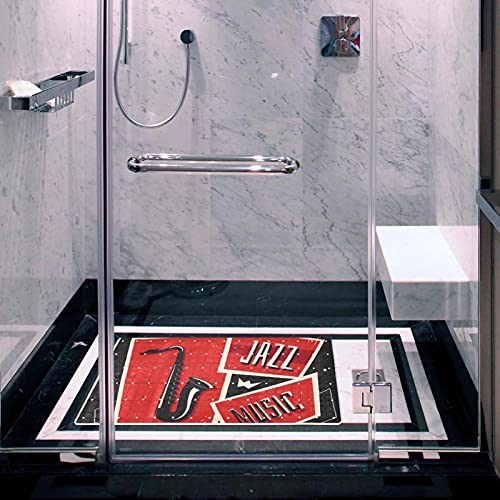 Tapis de bain antidérapant avec ventouses et trous de drainage