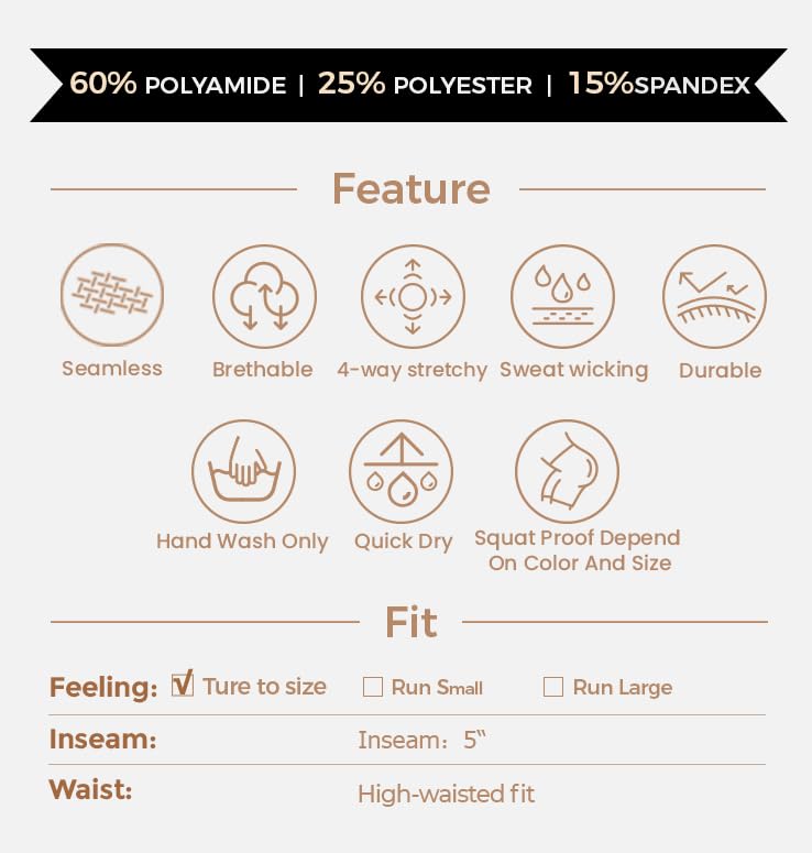 Aoxjox Contour Seamless Shorts for Women High Waist Workout Gym Biker Booty Running Yoga Short