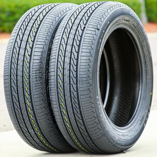 Set of 2 (TWO) Accelera Eco Plush All-Season Passenger Car Touring Radial Tires-225/60R15 225/60/15 225/60-15 96V Load Range SL 4-Ply BSW Black Side Wall UTQG 400AA