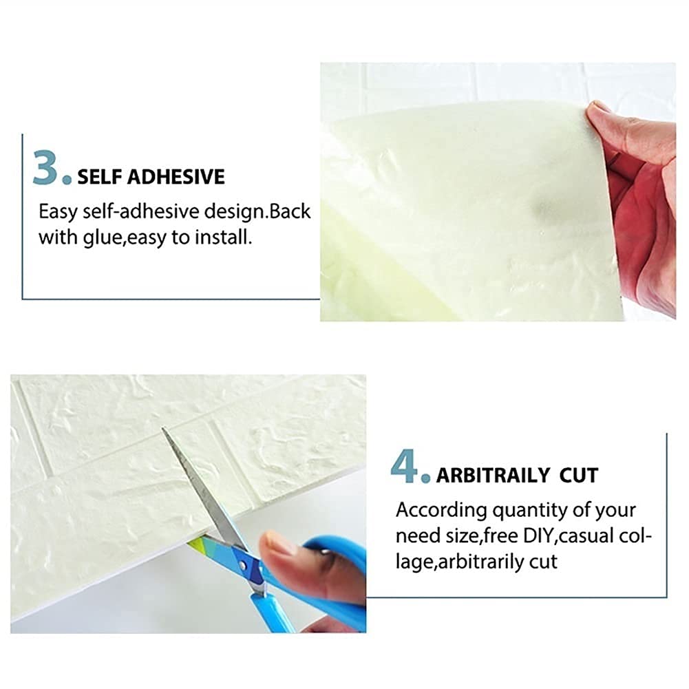 Generic Paneles de pared 3D autoadhesivos, papel pintado de arte rupestre – Adhesivo de pared de espuma para sala de estar, oficina en casa, cocina – Decoración de pared DIY – Juego de 20/30 paneles