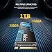 Netac 1TB NVMe PCIe Gen3x4 M.2 Internal Solid State Drive Up to 3,100 MB/s with Aluminum Heatspreader 300TBW, Built for Gaming