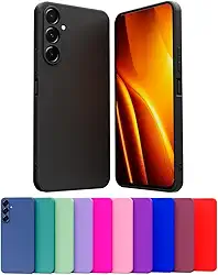 Capa Case Celular Compatível Sannsung Galaxy A36 5G Silicone Macio Interior Veludo Proteção De Câmera (PRETO)