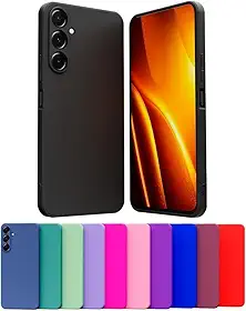 Capa Case Celular Compatível Sannsung Galaxy A36 5G Silicone Macio Interior Veludo Proteção De Câmera (PRETO)