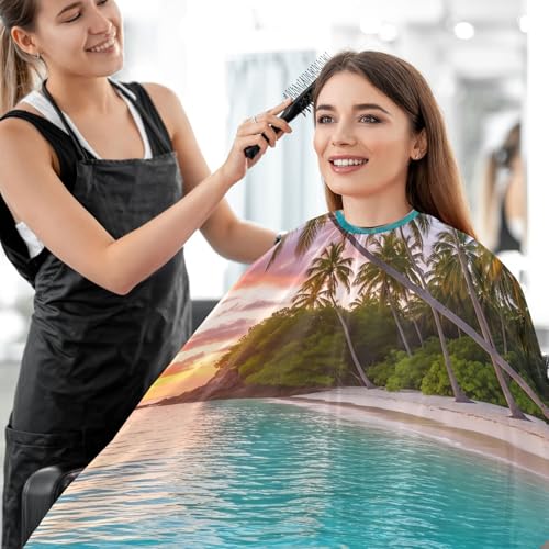 Capa de Barbero Impermeable Kigai Tropical Beach para Hombre miniatura 7
