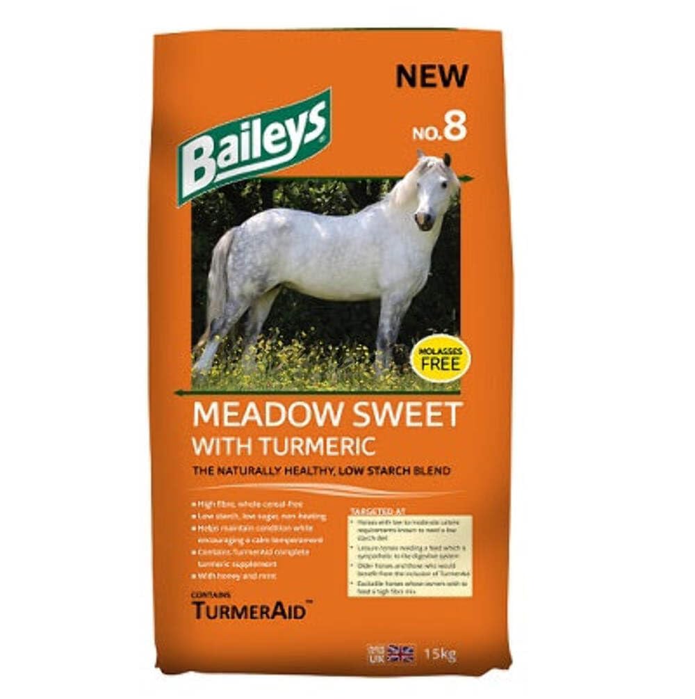 Baileys No 8 Meadow Sweet 20Kg With Honey Mint And Turmeric High Fibre Horse Mix