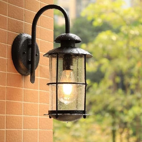 Applique extérieure étanche E27 lanterne rétro câblée pour jardin et terrasse
