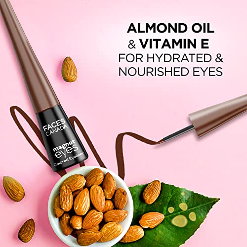 Image of FACESCANADA Magneteyes Color Eyeliner Gel - Powerful Brown,4 Ml|Glossy Finish|24Hr Long-Lasting|Waterproof|Smudgeproof|Precise Application|Intense Color Payoff|Almond Extract & Vitamin E (Pack of 2)