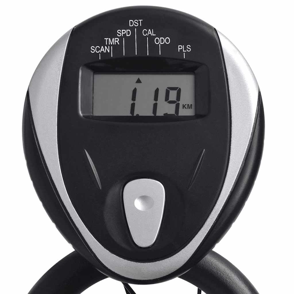 Rower treningowy z pulsometrem, czarno-czerwony, koło zamachowe 15 kg, regulowane siodełko, napęd na pasek gumowy, uchwyt na butelkę do bezpiecznego treningu wytrzymałościowego w domu