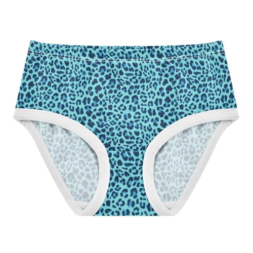 Little Girl Underwear Toddler Panties Kids Undies Blue Leopard Print Soft Cotton Briefs 2T-8Y