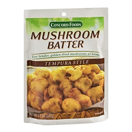 Concord Foods Mushroom Batter Mix - Tempura Style (Pack of 2) 5.2 oz Packets Concord Foods Mushroom Batter Mix - Tempura Style (Pack of 2) 5.2 oz Packets