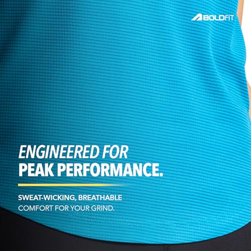 Image of Boldfit Tshirt for Woman Relaxed Fit Gym Tshirt for Women Workout Lightweight T Shirt for Woman Breathable Women T Shirt Round Neck T Shirts for Training, Running, Gym, Yoga, Badminton, Pickleball