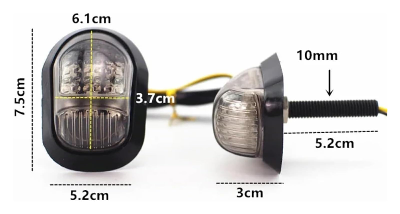 QWQNMC Indicatore Direzione Moto Luci di Direzione Lampeggianti per Motociclette Indicatori per Lampada Segnalazione Lampeggiante(2 PCS)