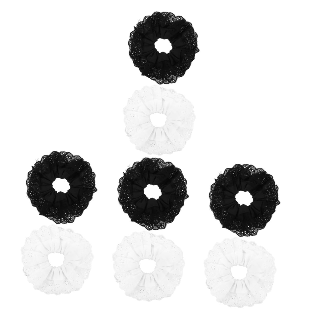 FRCOLOR 8 Piezas Coletero De Encaje Hueco Lazos Para El Cabello De Niña Lazos Para El Cabello Para Niñas Gomas Para El Para Niñas Pequeños Coleteros Gran o Mujer Poliéster